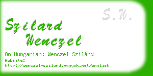 szilard wenczel business card