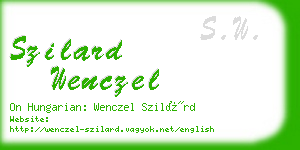 szilard wenczel business card